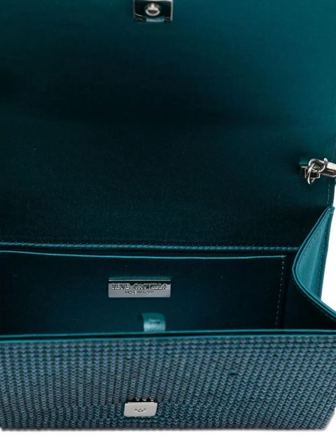 René Caovilla rhinestone-embellished clutch bag - Blue