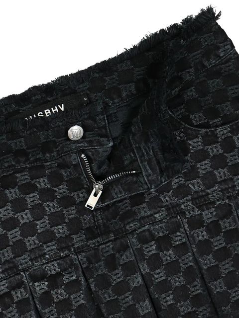 MISBHV monogram pleated skirt - Black