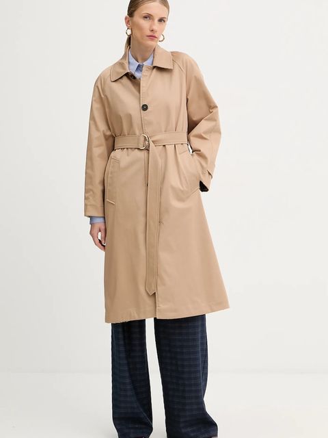 Marella płaszcz dwustronny z dodatkiem wełny kolor beżowy 2523026011200