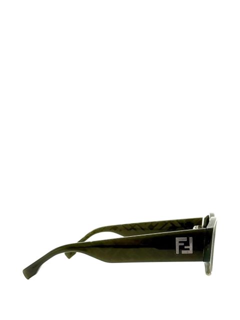 FENDI geometric logo sunglasses - Green