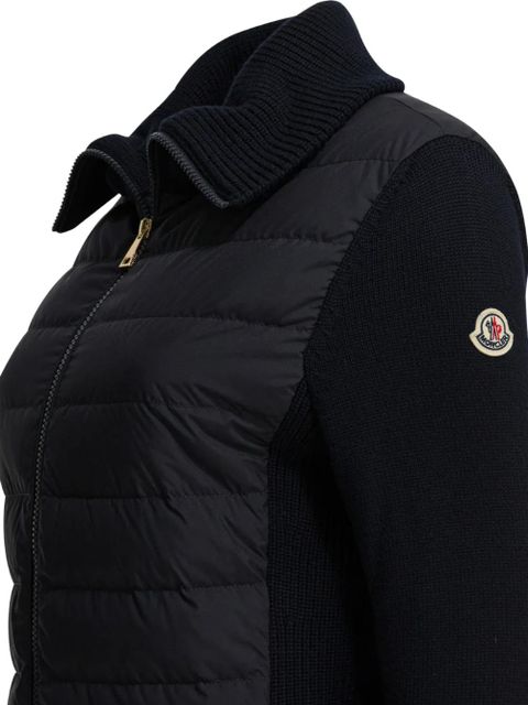 Moncler ribbed panelled jacket - Blue