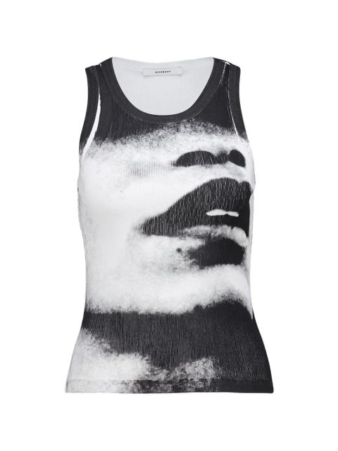 Givenchy artistic-print fitted tank top - Black - zdjęcie produktu nr 1