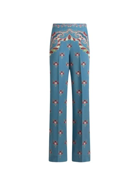ETRO floral paisley trousers - Blue - zdjęcie produktu nr 1