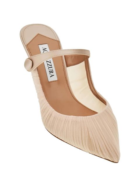 Aquazzura Voil strappy pointed-toe mules - Pink - zdjęcie produktu nr 2