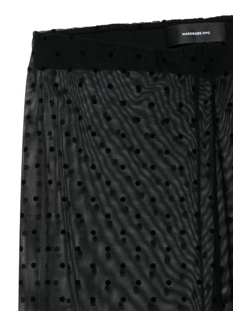 WARDROBE.NYC polka dot tights - Black