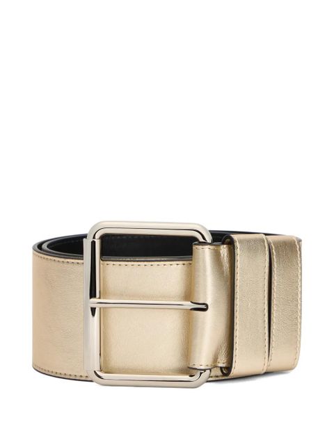 Valentino Garavani eyelet-detail belt - Gold - zdjęcie produktu nr 1