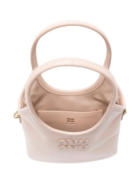 Miu Miu logo-embossed tote bag - Pink