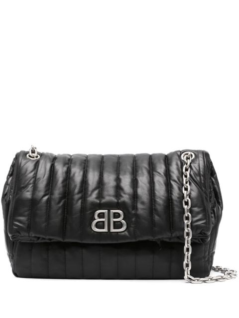 Balenciaga medium Monaco chain-strap quilted shoulder bag - Black - zdjęcie produktu nr 1