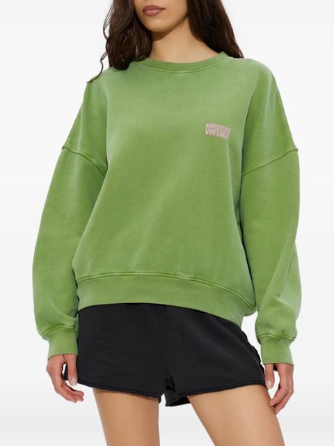 American Vintage logo crew neck sweatshirt - Green