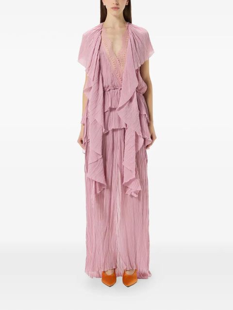 Blumarine pleated ruffled dress - Pink - zdjęcie produktu nr 2