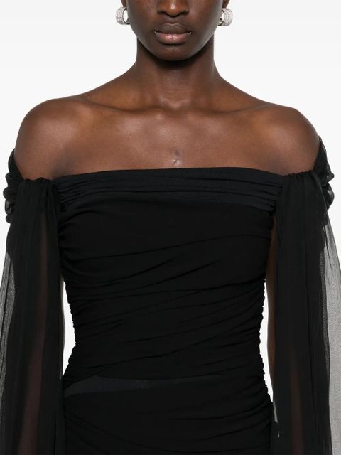 Givenchy off-shoulder draped mini dress - Black