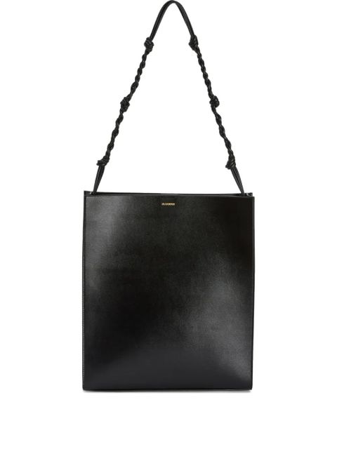 Jil Sander Tangle knotted strap embossed logo shoulder bag - Black - zdjęcie produktu nr 1