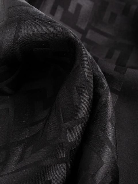 FENDI logo-pattern scarf - Black