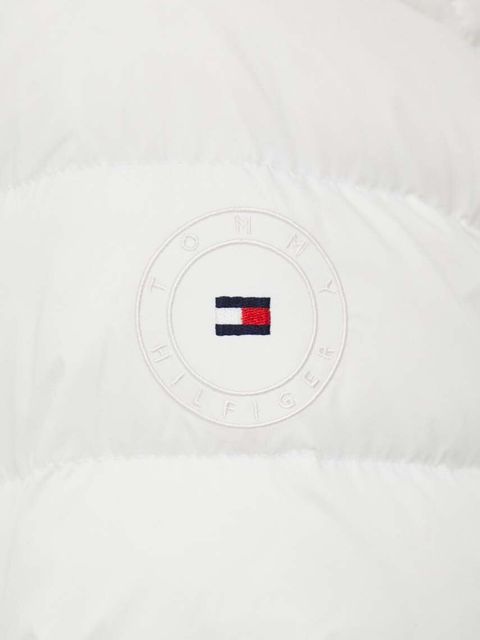 Tommy Hilfiger kurtka puchowa damska kolor beżowy zimowa