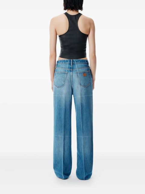 Alexander Wang faded panel jeans - Blue