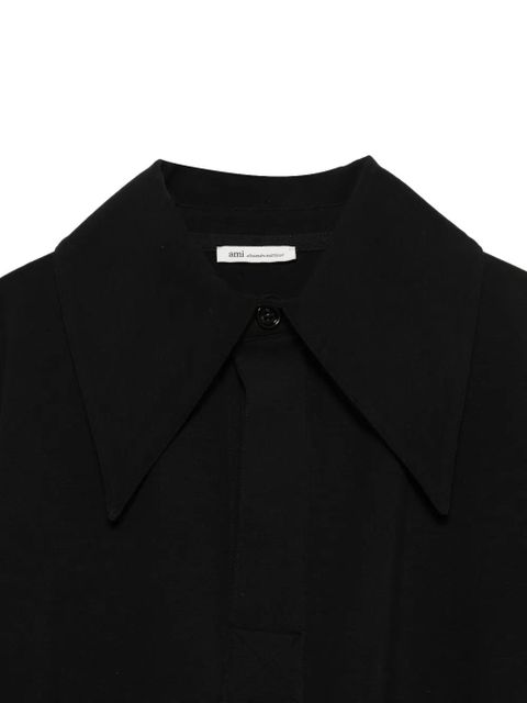 AMI Paris short-sleeve polo top - Black