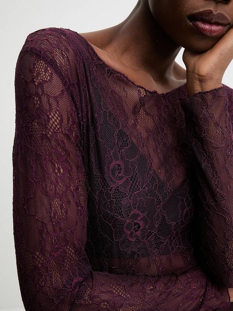 Answear.LAB bluzka damska kolor bordowy