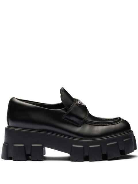 Prada 55mm Monolith leather loafers - Black - zdjęcie produktu nr 1