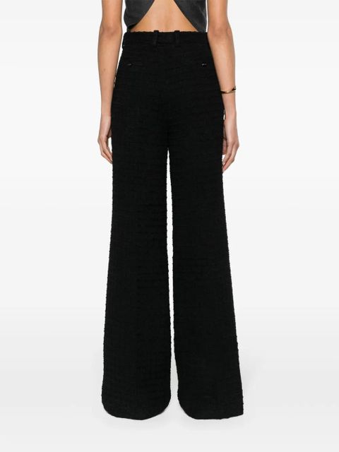 Gucci waffle-effect tweed trousers - Black