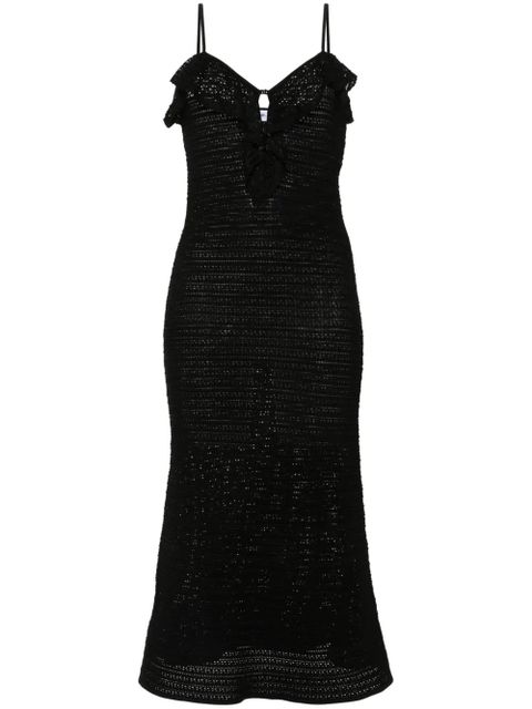 Self-Portrait crochet midi dress - Black - zdjęcie produktu nr 1
