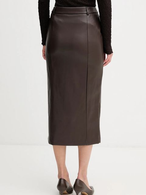 Sandro Ferrone spódnica kolor brązowy midi prosta S15YBFRIBES - zdjęcie produktu nr 2