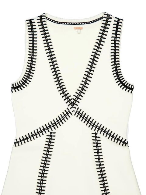 Johanna Ortiz Spiritual V-neck midi dress - Neutrals