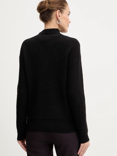 Morgan sweter z domieszką wełny MSTORI damski kolor czarny z półgolfem MSTORI - zdjęcie produktu nr 2