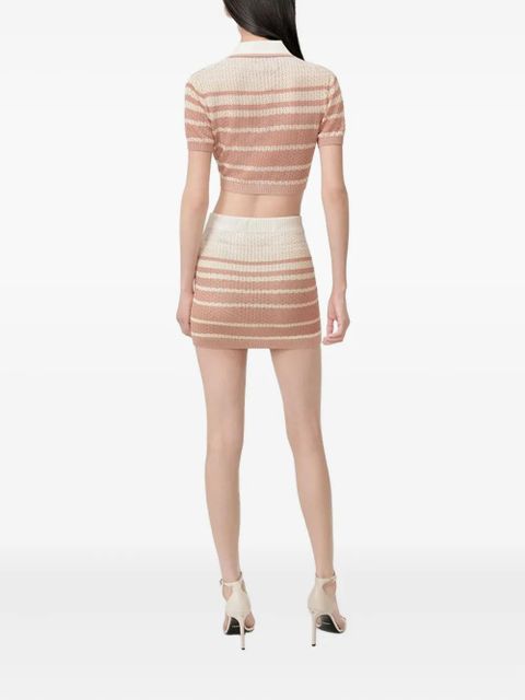 AMIRI striped knit mini skirt - Pink - zdjęcie produktu nr 2