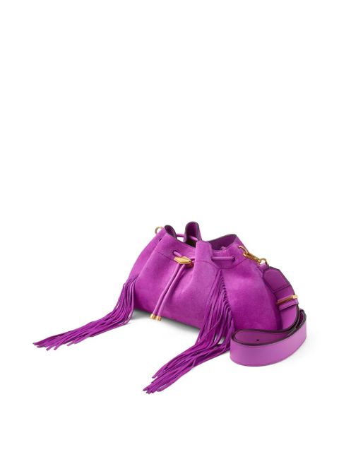 Jimmy Choo Cinch M fringed shoulder bag - Purple