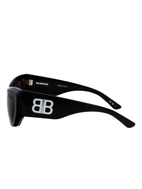 Balenciaga Eyewear bb-logo geometric-frame sunglasses - Black