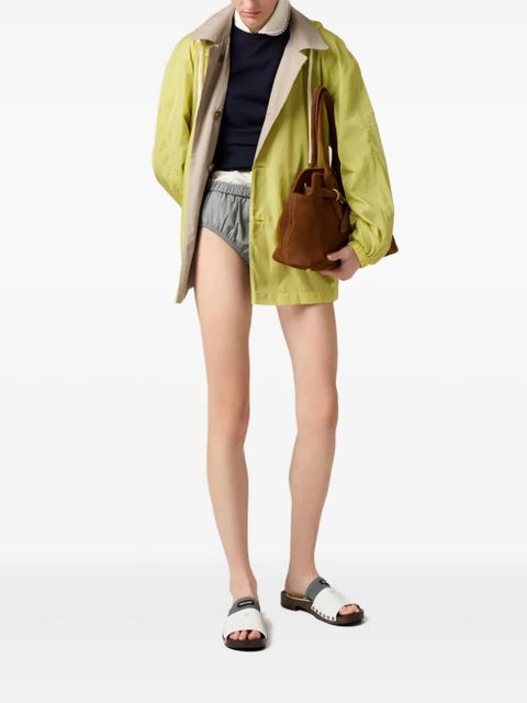 Miu Miu patent-leather clogs - White