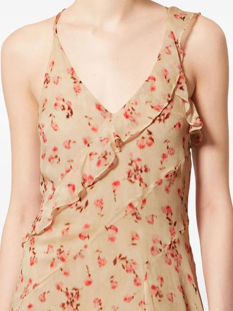 MARANT ÉTOILE Luxie floral-pattern midi dress - Neutrals