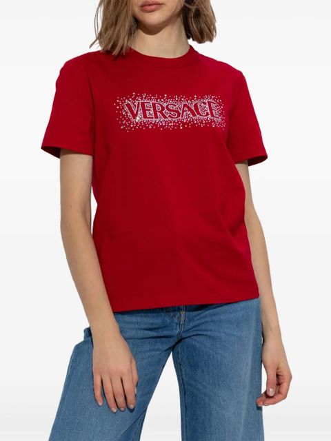 Versace logo-print T-shirt - Red