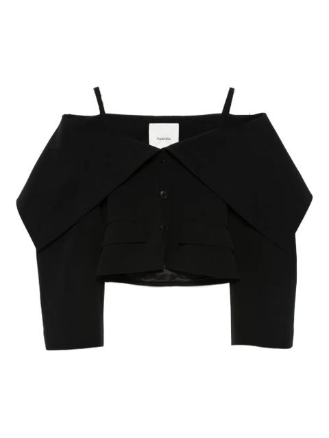 Nanushka foldback-neckline blazer - Black - zdjęcie produktu nr 1