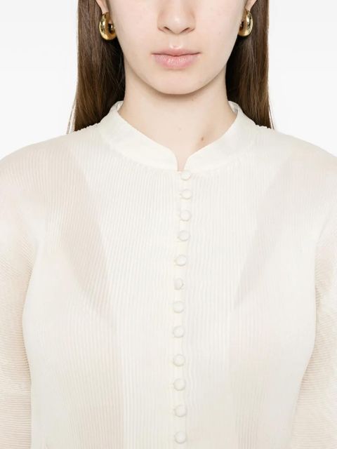 Róhe button patch-pocket blouse - White