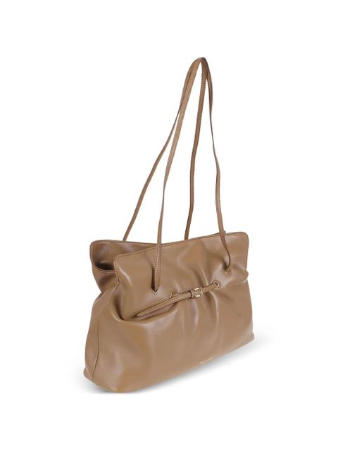 Prada top-handle leather shoulder bag - Neutrals