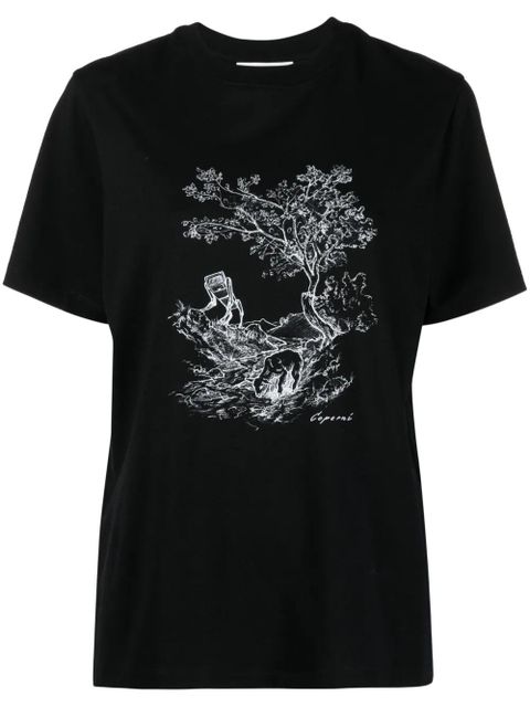 Coperni illustration-print cotton T-shirt - Black - zdjęcie produktu nr 1