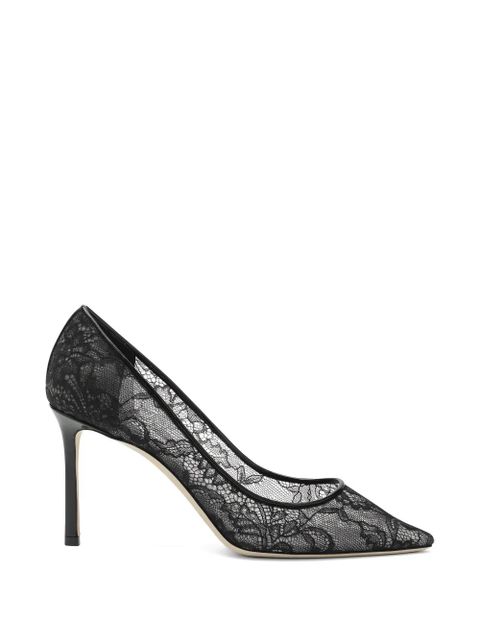 Jimmy Choo Romy lace pointed pumps - Black - zdjęcie produktu nr 1