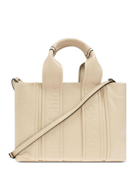 Chloé small embossed tote bag - Neutrals - zdjęcie produktu nr 1