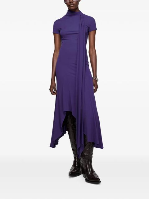 Acne Studios draped asymmetric dress - Purple - zdjęcie produktu nr 2