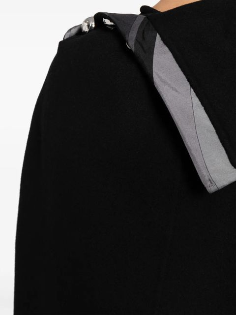 PUCCI folded-edge knitted poncho - Black