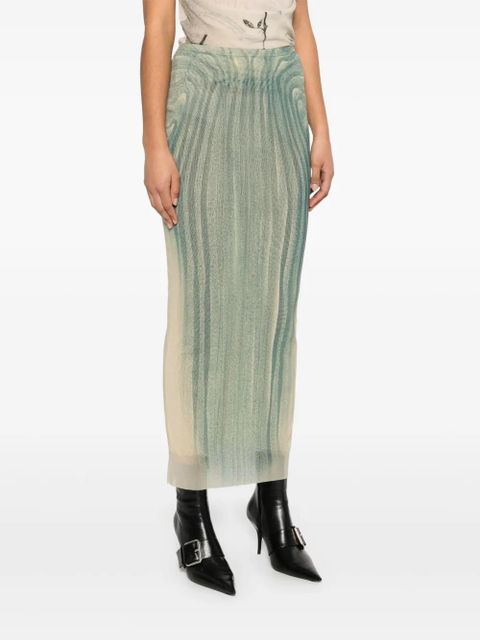 Jean Paul Gaultier Spiral maxi skirt - Blue