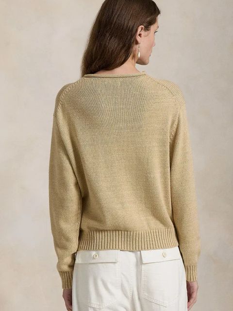 Polo Ralph Lauren sweter bawełniany damski kolor beżowy 211959272