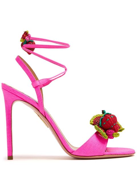 Aquazzura Strawberry Punch 105mm leather sandals - Pink - zdjęcie produktu nr 1