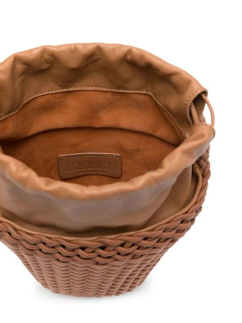 Hereu Fiol interwoven-leather bucket bag - Brown