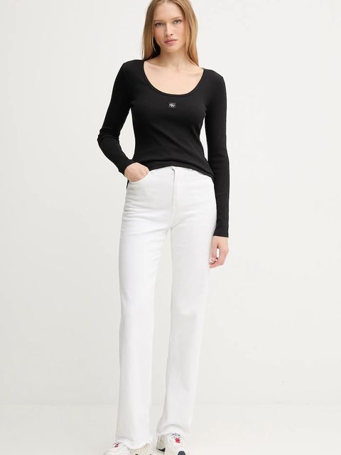 Calvin Klein Jeans longsleeve kolor czarny LV047D218G - zdjęcie produktu nr 2