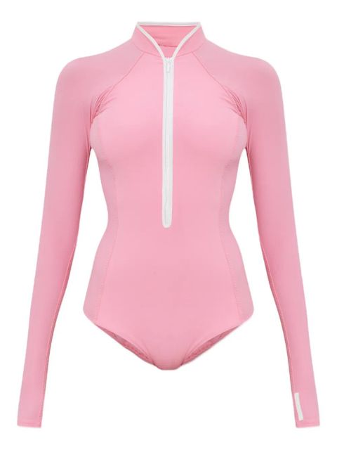 Hunza G Tyra long-sleeved zip-up swimsuit - Pink - zdjęcie produktu nr 1