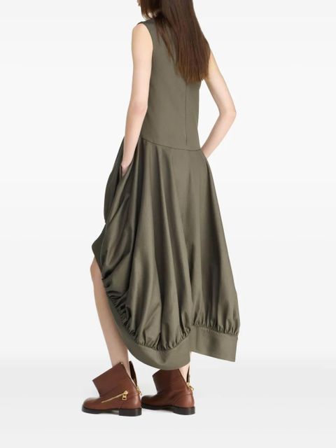 JW Anderson balloon-hem midi dress - Green