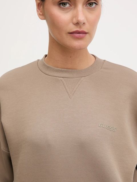 Guess bluza CYMONE damska kolor beżowy z aplikacją V3BQ16 KB3P2