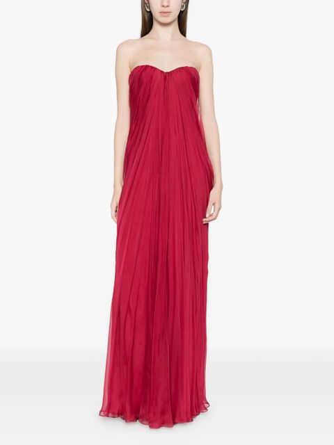 Alexander McQueen draped maxi dress - Red - zdjęcie produktu nr 2